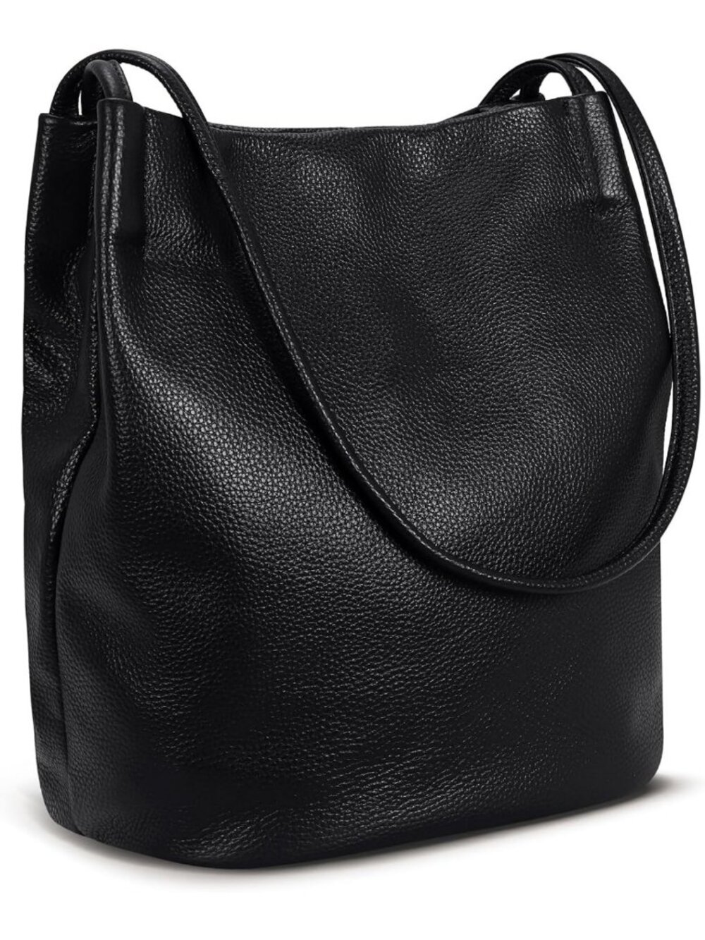 Soft Leather Tote Bucket Bag | Hobo Shoulder Purse | Stylish Handbag for Women